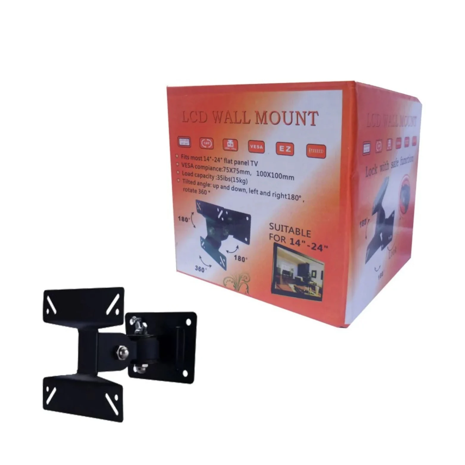 14-24 Inch TV Wall Mount Bracket Price in Bangladesh | Adjustable Angle LCD Monitor Wall Mount BD